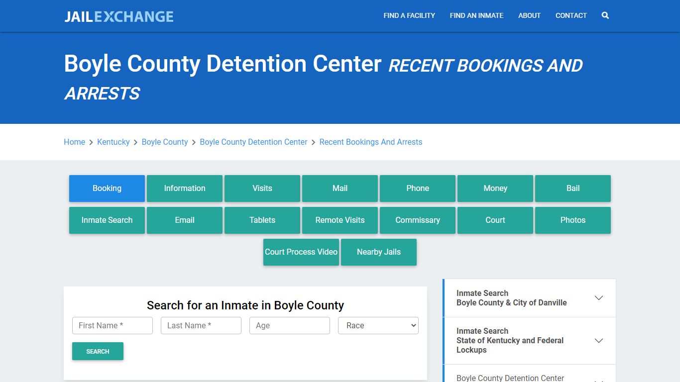 Boyle County Detention Center Recent Bookings And Arrests - Jail Exchange