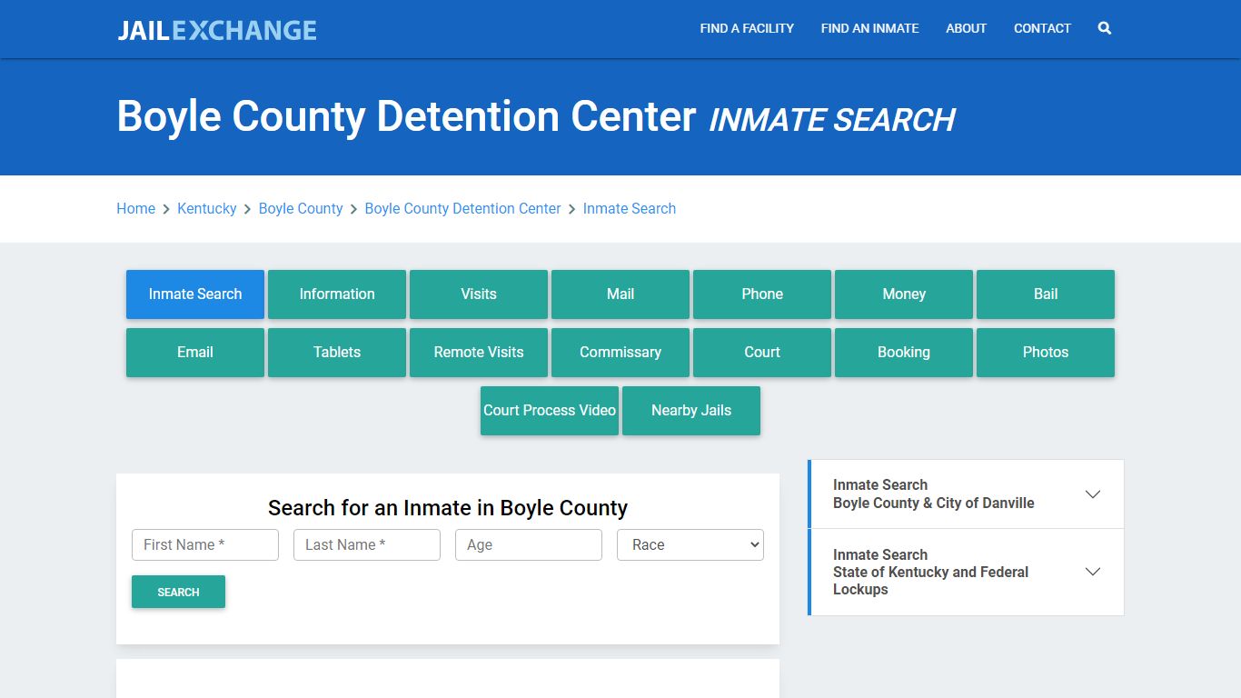 Boyle County Detention Center Inmate Search - Jail Exchange