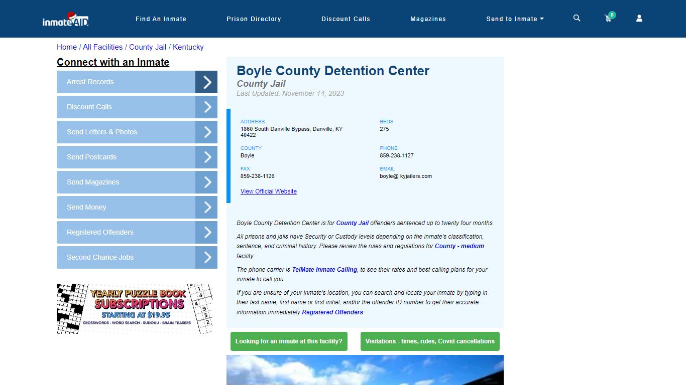 Boyle County Detention Center - Inmate Locator - Danville, KY